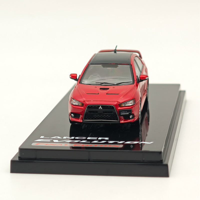 Hobby Japan 1/64 Mitsubishi Lancer Evolution X Final Edition Red Metallic Carbon Roof HJ642053BR Diecast Model Car Limited Collection