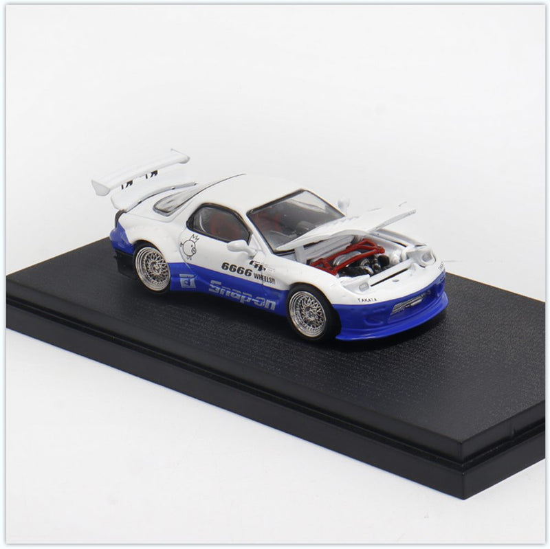 Master 1:64 Mazda RX-7/RX7 FD3S Hood and Headlights Can Open Diecast Models Toys Car Collection Gifts