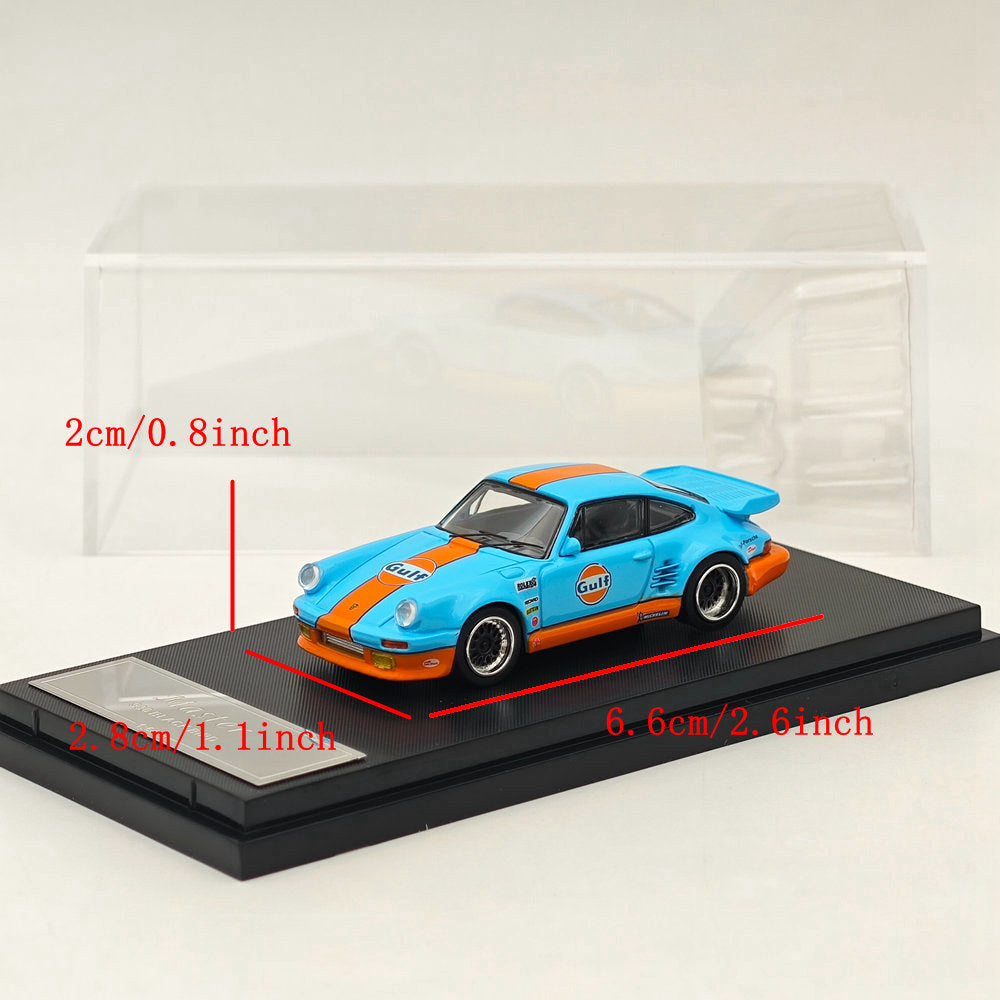 Master 1:64 Porsche 930 911 Turbo Black Bird Gulf Diecast Toys Modèles de voitures Collection Cadeaux Édition limitée 