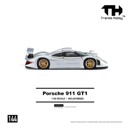 TH 1:64 Scale 911 GT1 1988 Le Mans Racing Simulation Alloy Open Cover Diecast Car Model Collection Gifts