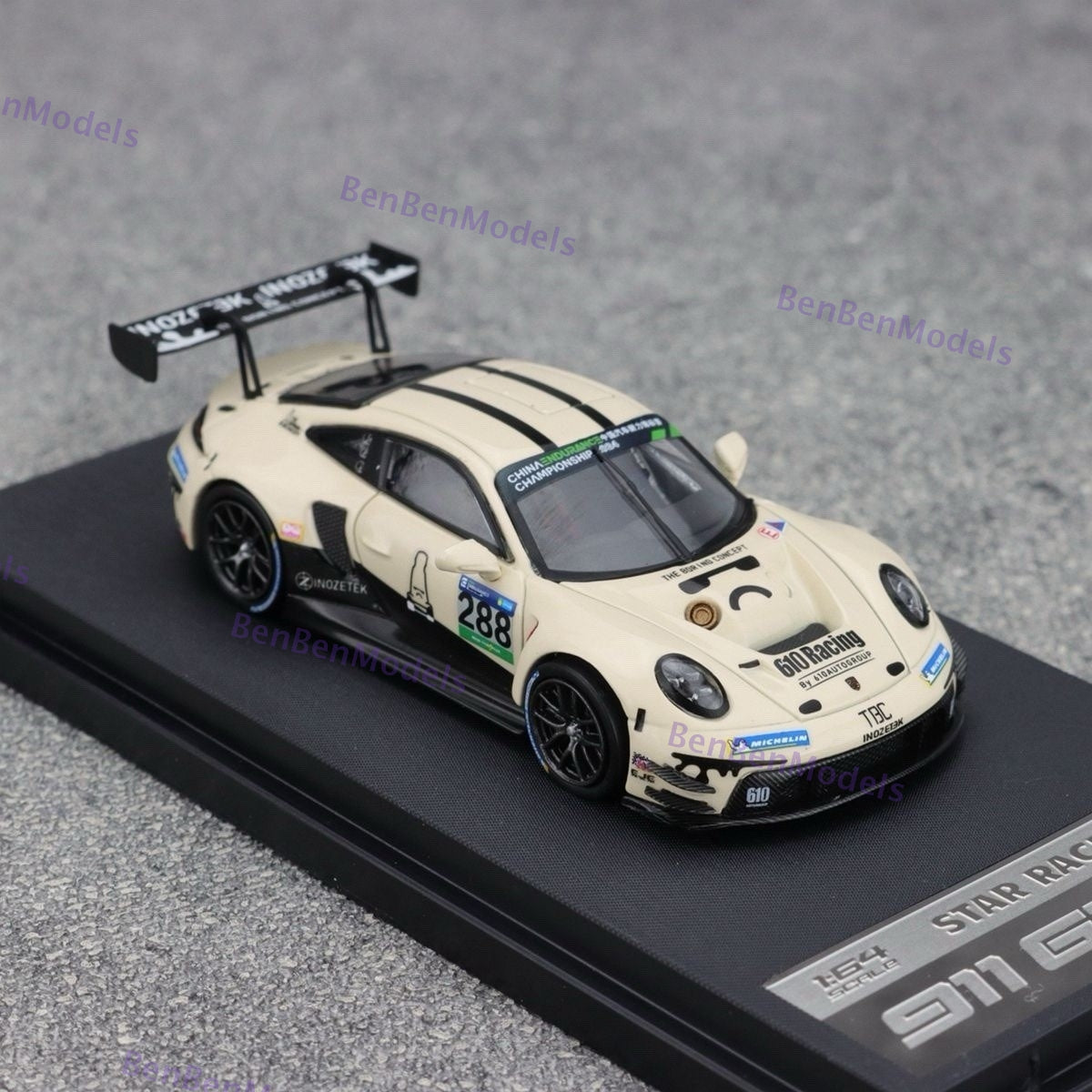 STAR RACE 1:64 Porsche 911 GT3 R TBC Livery Collectible Diecast Car Model Gifts