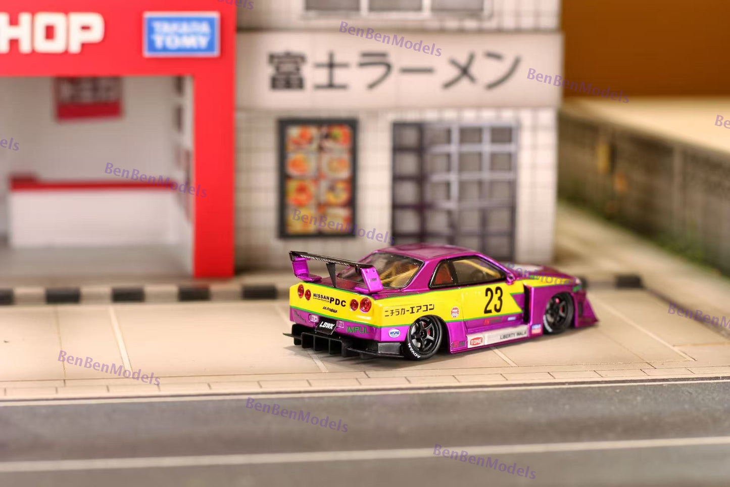 Pre-sale 1:64 SW LBWK ER34 #23 Chromed Purple Special Edition Diecast Limited