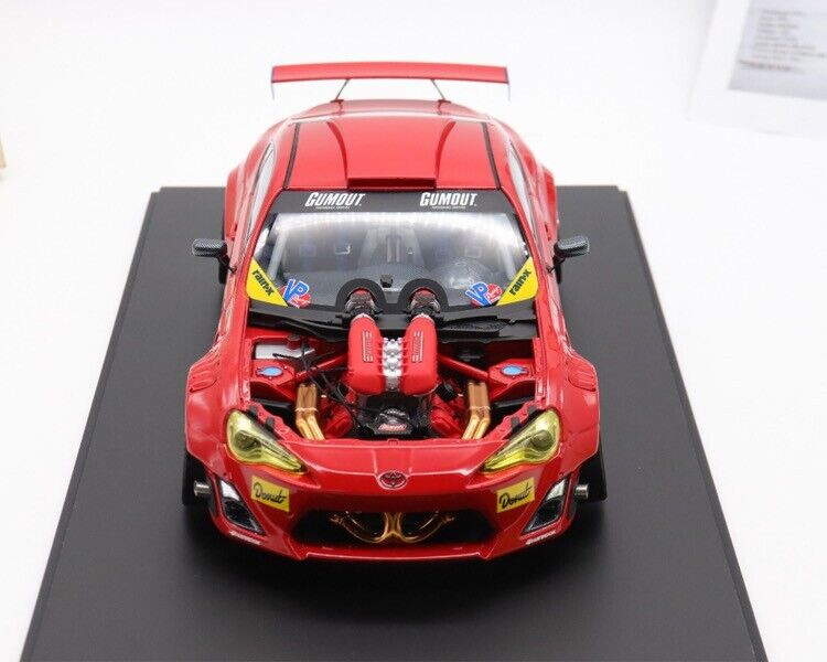 1/18 Toyota GT4586 Ferrari Engine Super Modificat Red Diecast Model Car Lmited Collection Christmas Present