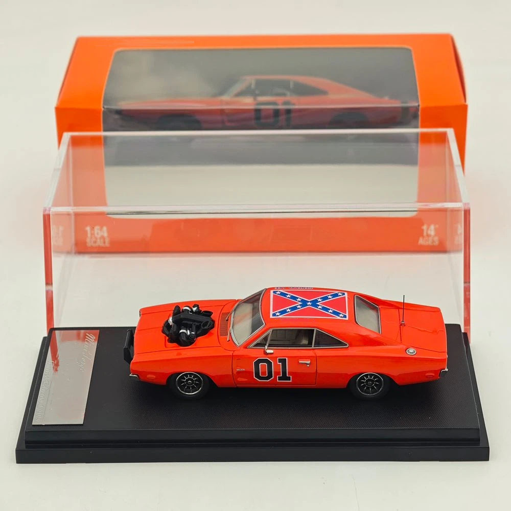 Mini Forge 1:64 1969 Charger RT style General Lee / with 1600 HP Twin-Turbo LS Diecast Motor Limited Edition Diecast Model Car