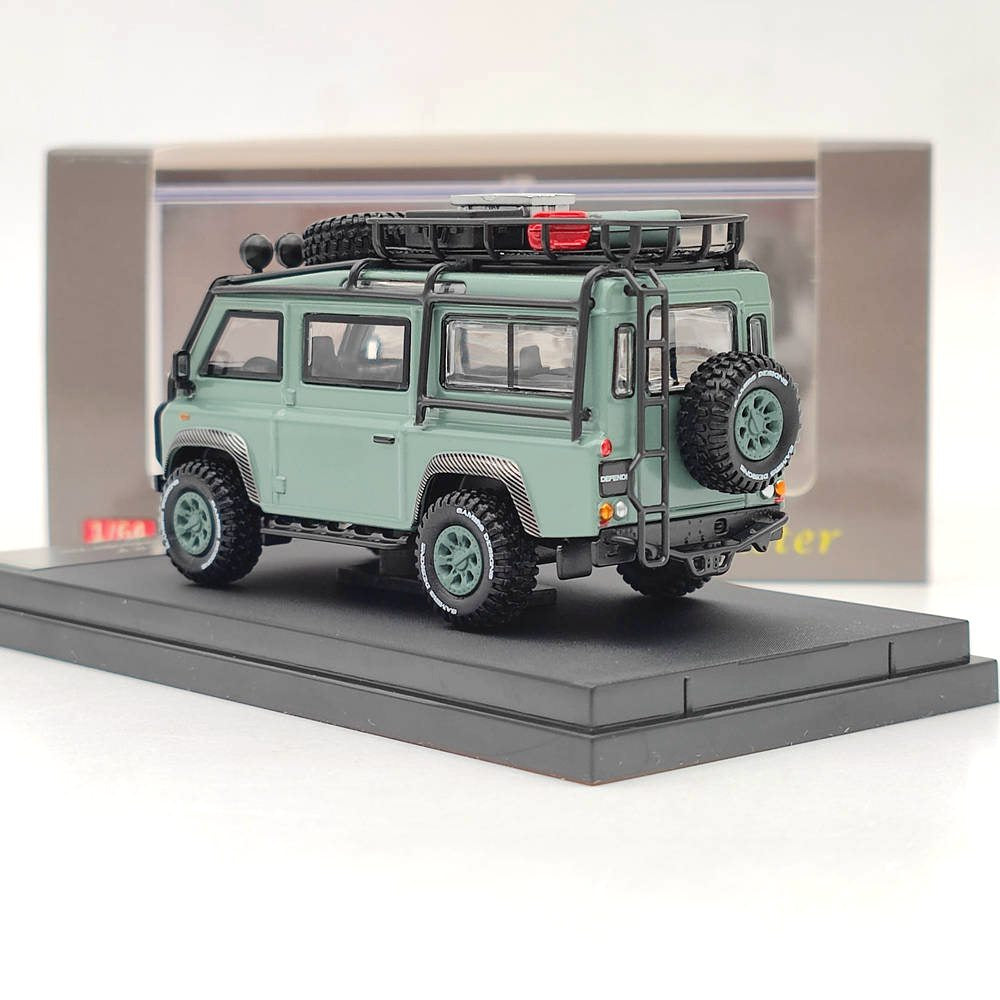 Master 1:64 Land Rover Defender Van Camp Gulf Jouets moulés sous pression Modèles de voitures Véhicules miniatures Hobby Cadeaux de collection 