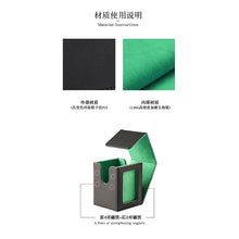 Upgraded Magnetic PU Vertical Deck Box with Front View Window for TCG CCG Sports Trading Cards