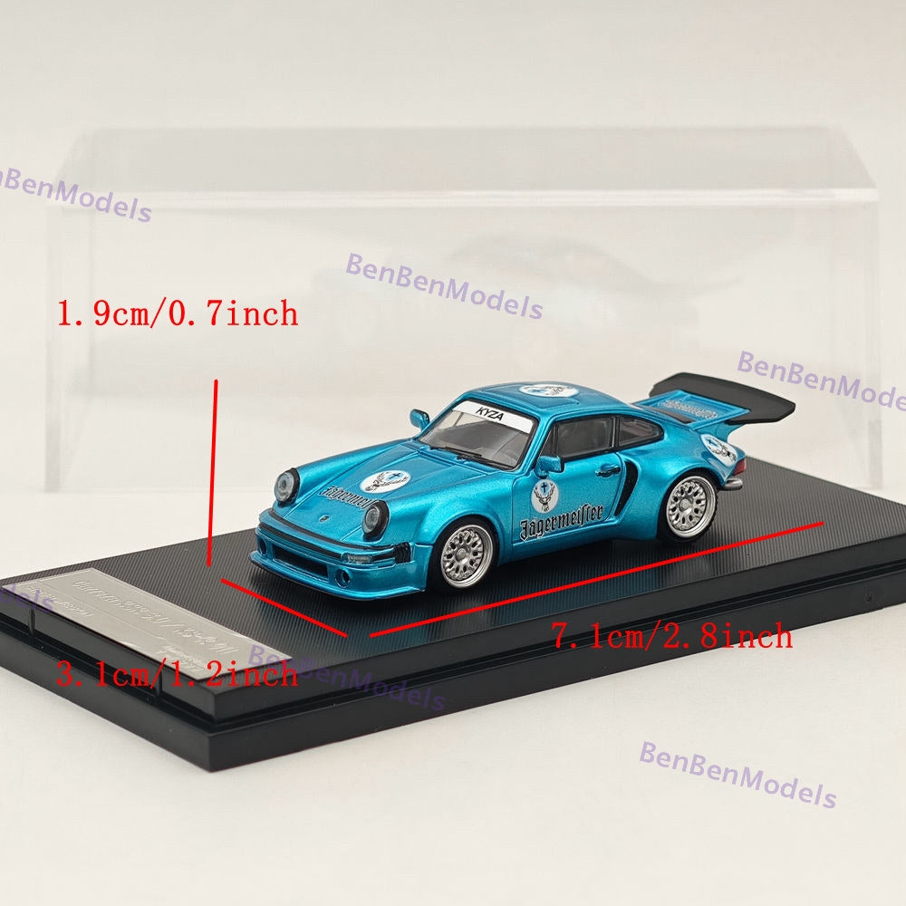 1/64 SW Carrera RSR 3.0/KS-R 911 Blue Diecast Metal Car Limited Collection