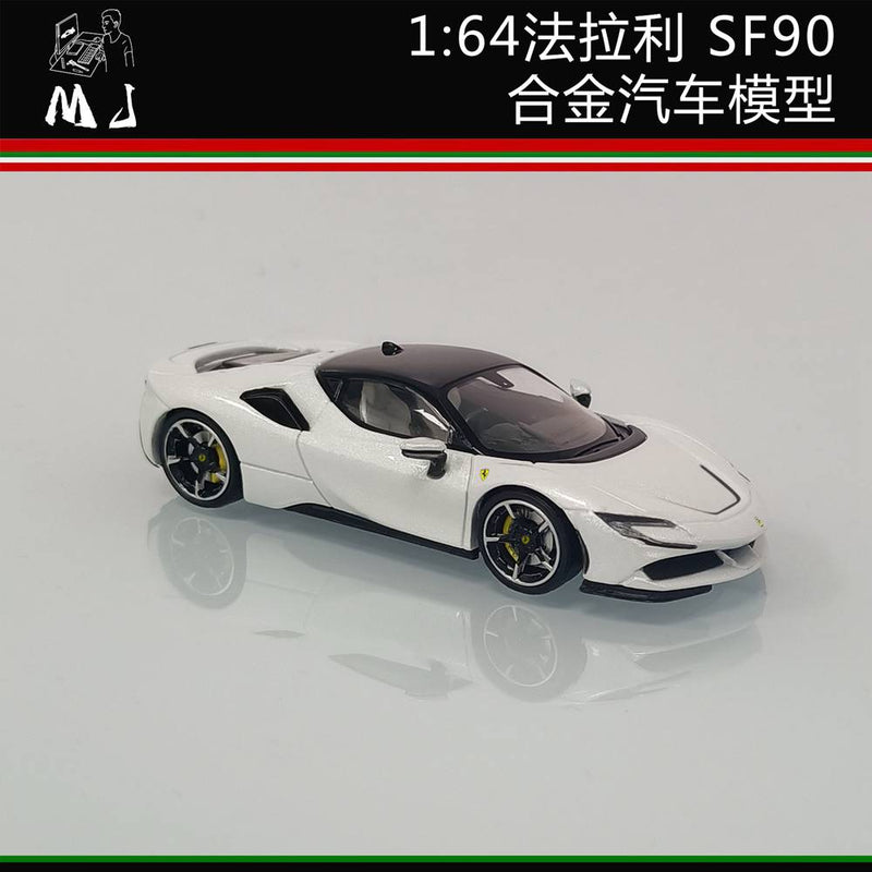 Pre-sale MJ 1:64 Ferrari SF90 Diecast Toys Car Models Miniature Hobby Collection Gifts