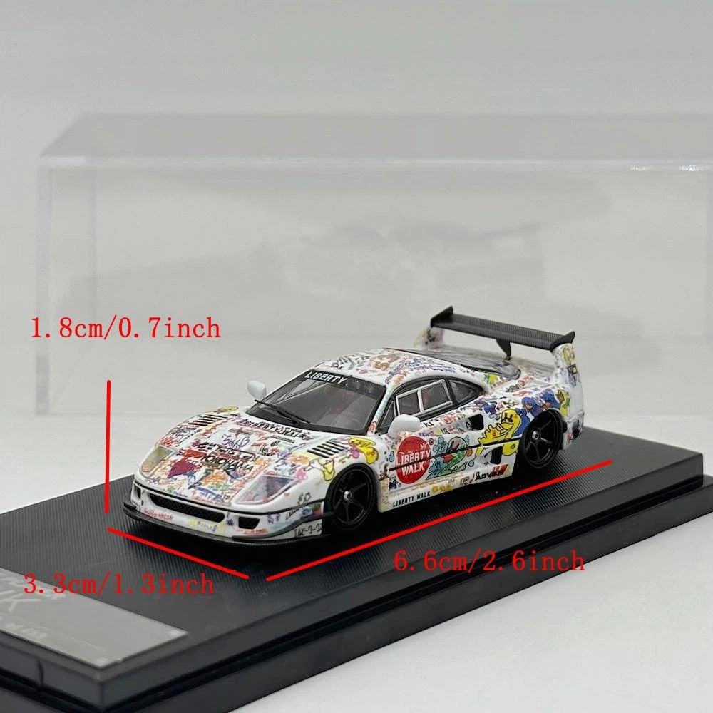 Ghost Player 1/64 F40 LBWK Graffiti Livery Racing Sports Model Diecast Model Car Limited Collection