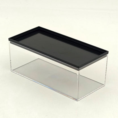 1:64 Scale Diecast Car Acrylic Display Case Dustproof Clear for Mini GT/XCartoys/Mortal/GCD Cars, 4.72"x2.28"x1.77", Red/Black/White