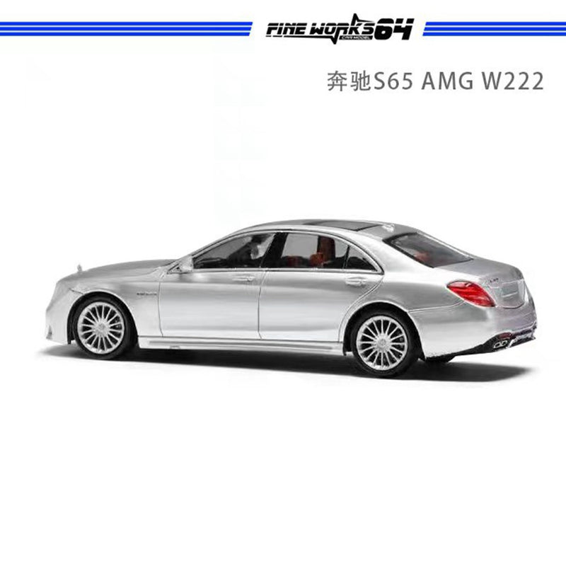 Pre-sale Fine Works 1:64 Mercedes Benz S65 AMG W222 Diecast Toys Car Models Collection Gifts Limited Edition