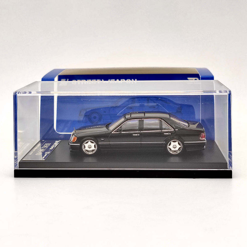 1/64 Street Weapon Benz W140 S600 Black Limited 499 Diecast Model Car Collection
