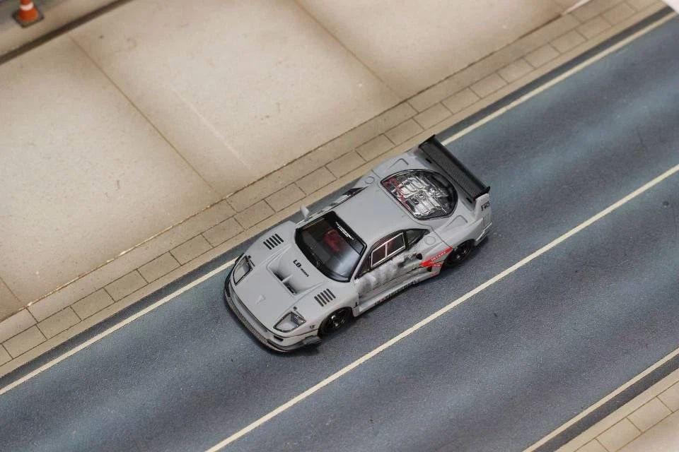 Ghost Player 1/64 F40 LBWK Fighter Jet Gray Racing Sports Model Diecast Model Car Limited Edition