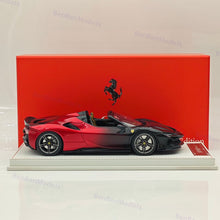 CE 1/18 Ferrari SF90 Spider Supercar Car Red Black Gradient Resin Diecast Model