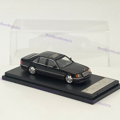 SW 1:64 S600 W140 Electroplated Wheel Hub Black/Grey Diecast Model