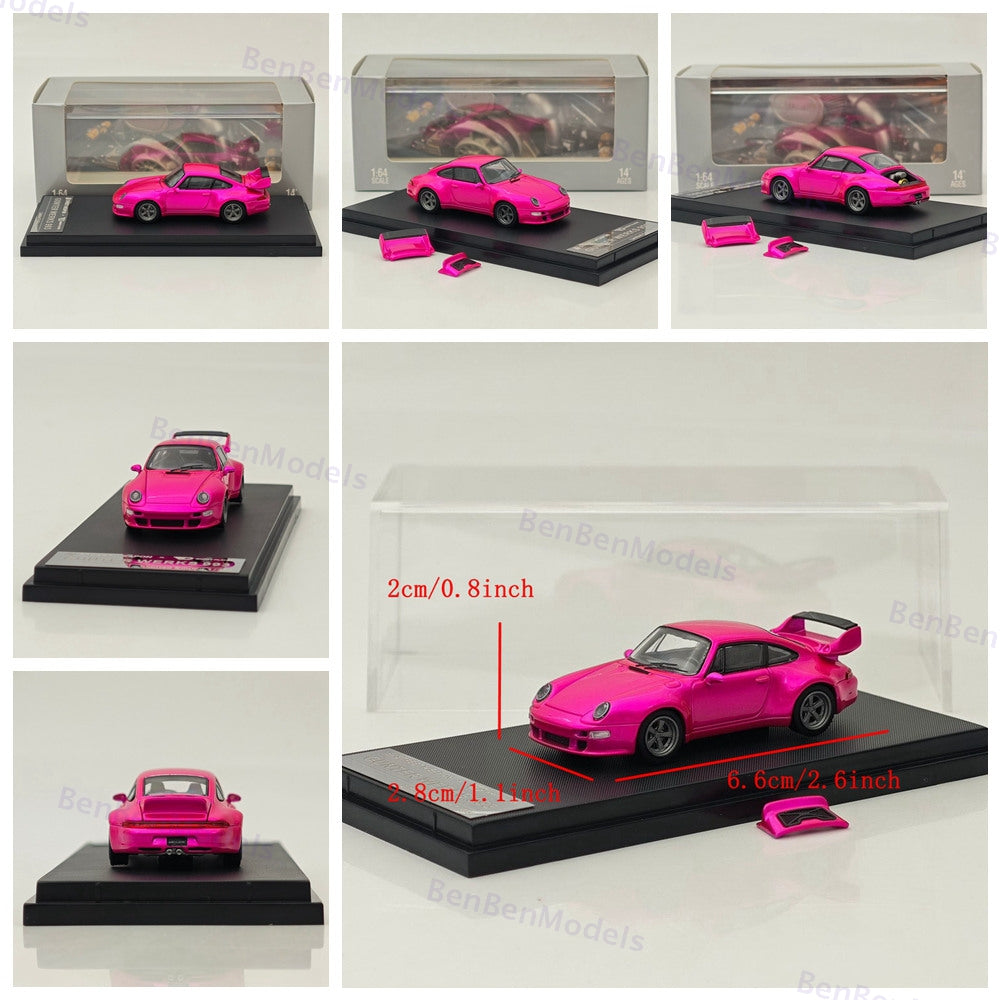 SW 1:64 Porsche Gunther Werks 993 Remastered Diecast Model Car - Four styles are