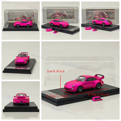 SW 1:64 Porsche Gunther Werks 993 Remastered Diecast Model Car - Four styles are