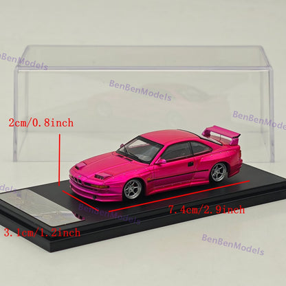 1/64 Rhino Model RM 850CSi E31 Pink Coupe WideBody Sport Model Diecast Metal Car