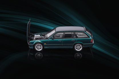 Mortal 1:64 M5 E34 TOURING Wagon Openable Hood Diecast Toys Car Models Hobby Collection Gifts