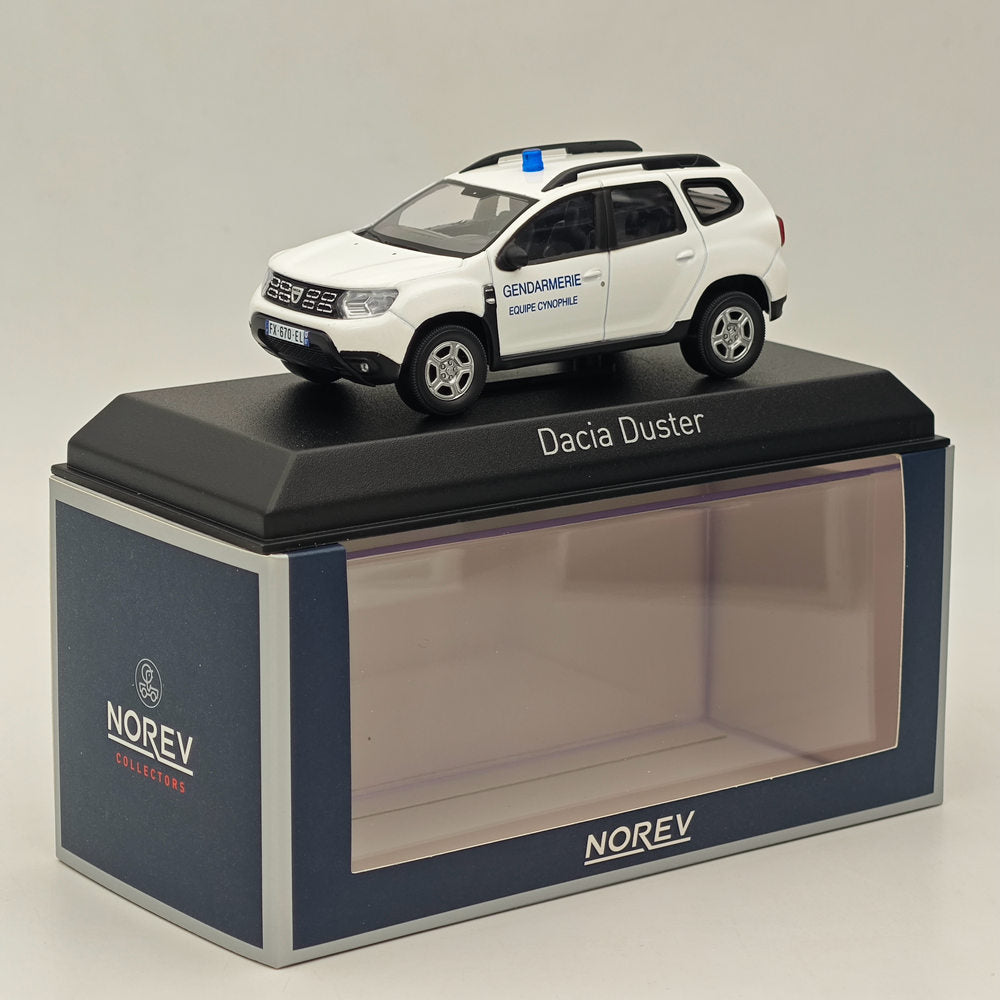 1/43 Norev Dacia Duster 2020 Gendarmerie-Equipe Cynophile modèle moulé sous pression blanc 
