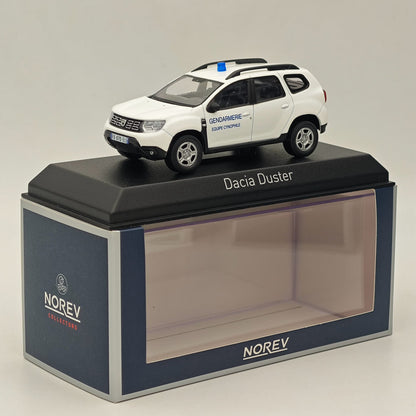 1/43 Norev Dacia Duster 2020 Gendarmerie-Equipe Cynophile modèle moulé sous pression blanc 
