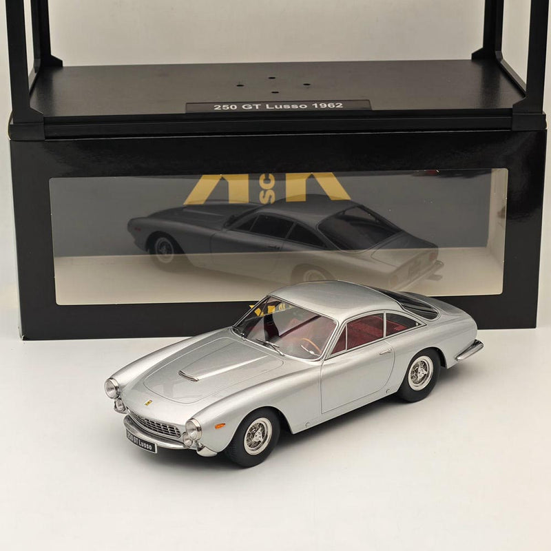 KK-Scale 1:18 Ferrari 250 GT Lusso 1962 Silver Diecast Models Car Collectionr