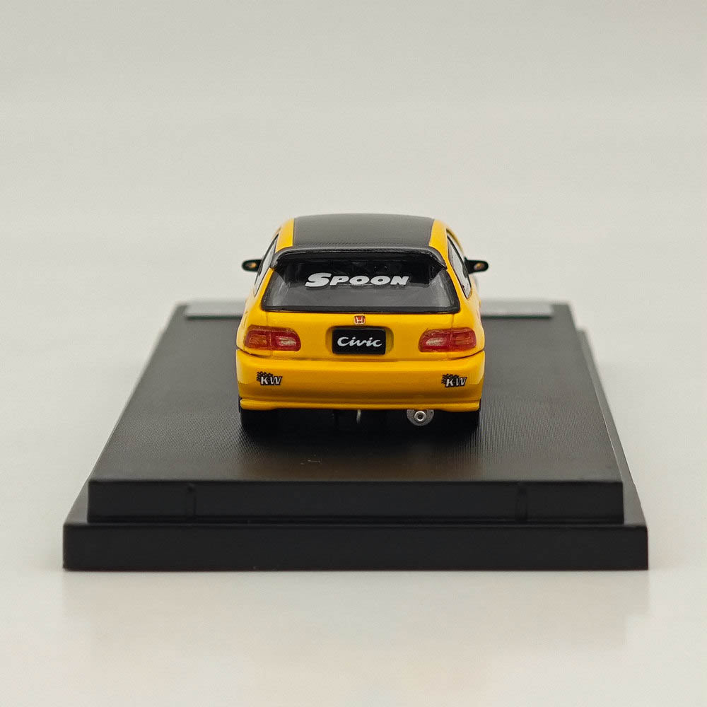 Modèle réduit de voiture moulée sous pression Street Weapon Civic EG6 Spoon Racing Sport, échelle 1:64 