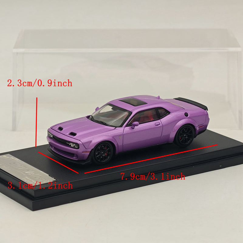 1:64 SH Dodge SRT Hellcat Muscle Sports Diecast Models Car Collection Purple