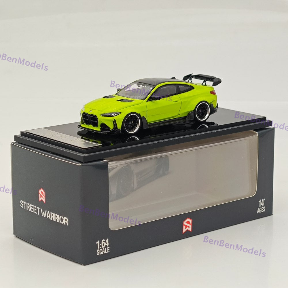 1:64 SW BMW G82 M4 Wide-Body Modified - Sao Paulo Yellow Diecast Models Car