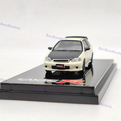 1/64 Hobby Japan Civic TYPE R (EK9) With Engine Display Model HJ642016EW White