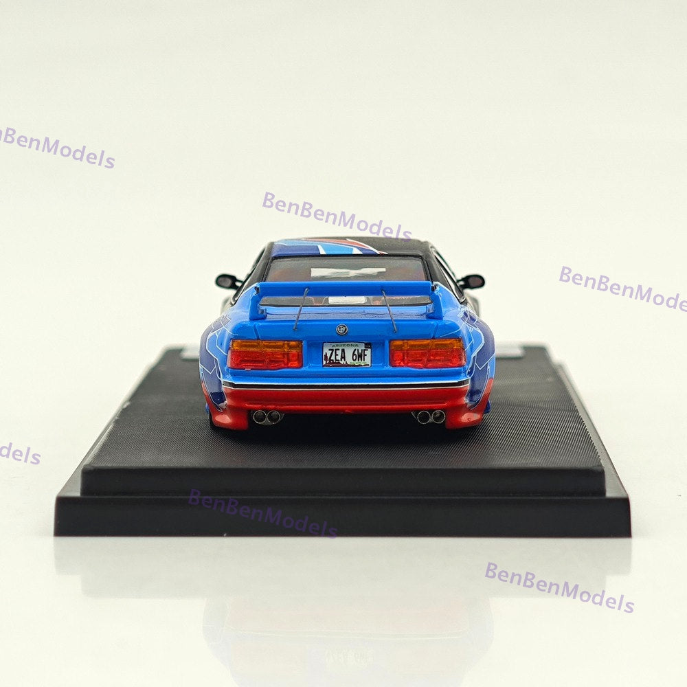 Rhino Model RM 1/64 850CSi E31 Black Blue Widebody Sports Model Diecast Model Car Limited Collection
