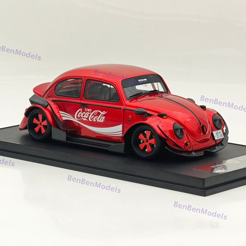 1/18 Volkswagen VW Beetle Wide Body Coca-Cola RWB Robert Design Resin Car Red