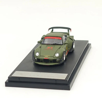1:64 SW 993 911 #98 #91 Matte Pink / Green Diecast Model Car Limited Edition