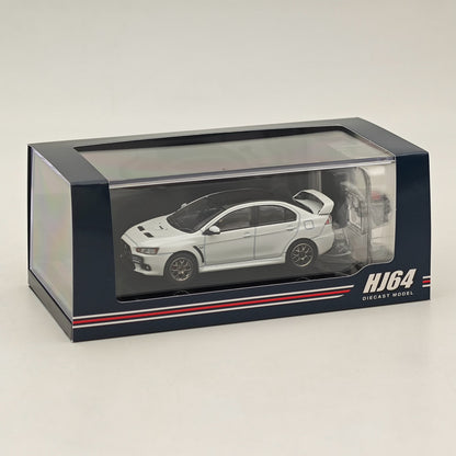 Hobby Japan 1/64 Mitsubishi Lancer Evolution X Final Edition White HJ642053CWP In Stock - US