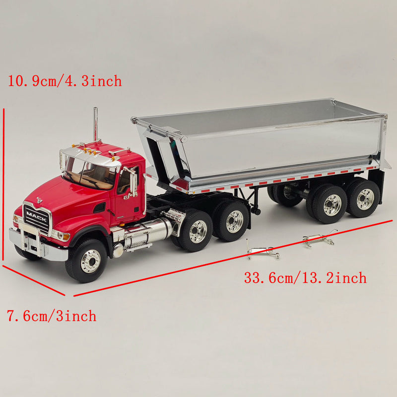 FIRST GEAR 1/34 MACK GRANITE & ROUND END DUMP TRAILER 10-4181 DIECAST Model Truck Collection