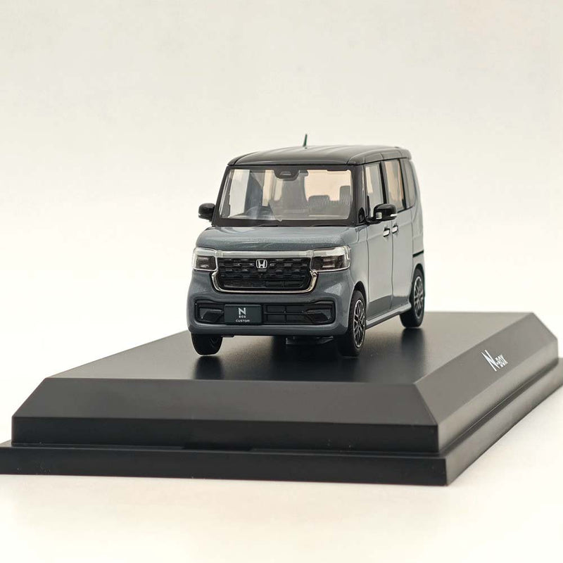 Hobby Japan 1/43 Honda N-BOX Custom Slate Grey Pearl & Black HJ431006GP Diecast Model Car Limited Collection