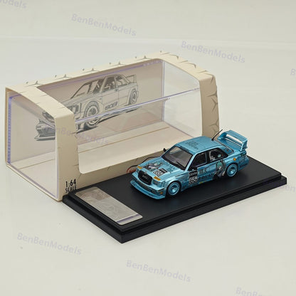 1/64 RM Mercedes Benz 190 EVO II Blue Wide-Body Modified Diecast Model Car