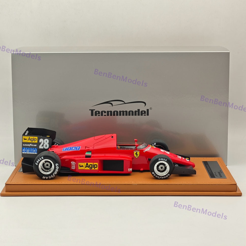 1/18 Tecnomodel Ferrari F1 86 #28 1986 BRAZILIAN GP STEFAN JOHASSON Red Resin