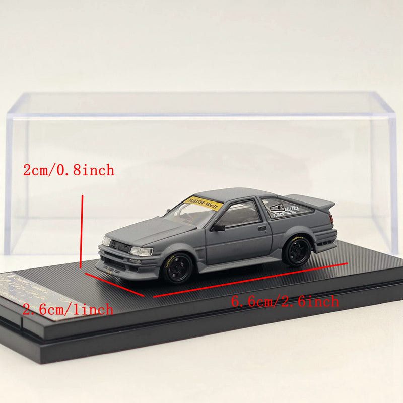1/64 STREET WARRIOR RWB AE86 Cement Gray Diecast Models Car Limited Collection