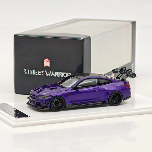 Street Weapon SW 1/64 M4 G82 GTR Lightning Purple Full Widebody Kit Diecast Model Car Limited Edition