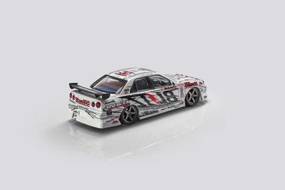 MORTAL 1:64 NISSAN SKYLINE ER34 URAS D1GP BLITZ DUNLOF Edition Miniature Diecast Toys Car Models Hobby Collection Gifts 03/06/04/07