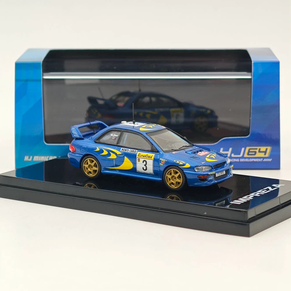Hobby Japan 1:64 IMPREZA WRC 1997 #3 MONTE-CARLO Blue Diecast Model HJR642041A