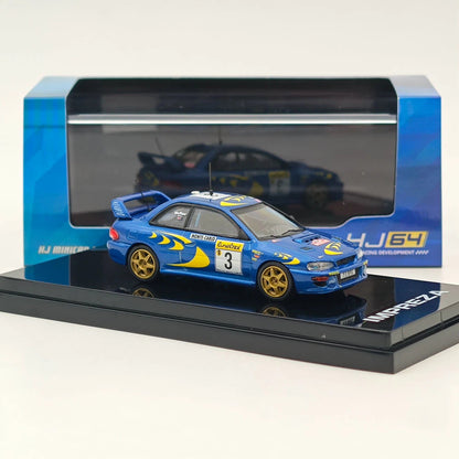 Hobby Japan 1:64 IMPREZA WRC 1997 #3 MONTE-CARLO Blue Diecast Model HJR642041A