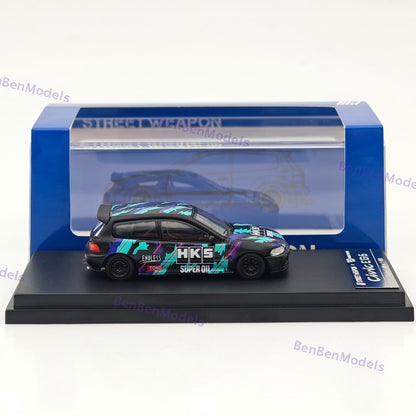 1:64 SW EG6 HKS Limited 499pcs Diecast Models Car Limited Collection Gifts