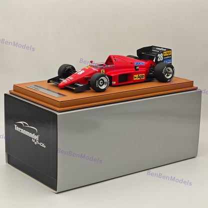 1/18 Tecnomodel Ferrari F1 86 #28 1986 BRAZILIAN GP STEFAN JOHASSON Red Resin