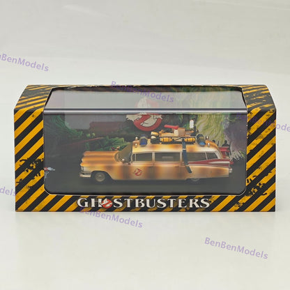 1:64 YS Ghostbusters Ecto-1 Dirty Version Diecast Model Minicar Limited