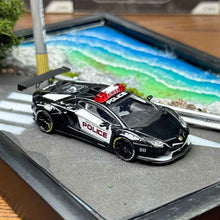 KING MODEL 1:64 Lamborghini LP700 Aventador Police Livery Alloy Diecast Car Model Hobby Collection Gifts