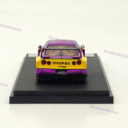 1:64 SW Skyline GTR LBWK ER34 #23 Electroplated Purple Sports Model Diecast