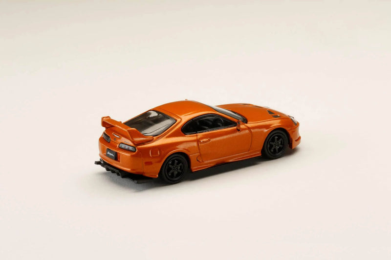 Hobby Japan 1/64 Toyota SUPRA (JZA80) JDM CUSTOMIZED VERSION ORANGE METALLIC HJ644042P Diecast Models Car Collection