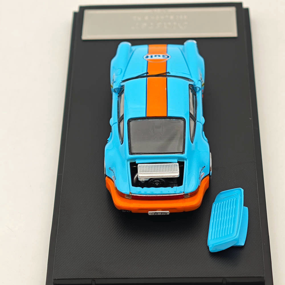 Master 1:64 Porsche 930 911 Turbo Black Bird Gulf Diecast Toys Modèles de voitures Collection Cadeaux Édition limitée 
